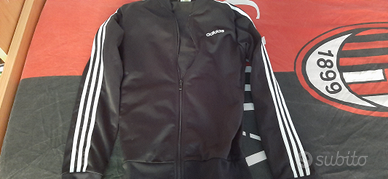 Tuta adidas nera e bianca