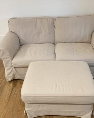 Divano 2 posti IKEA Ektorp e poggiapiedi