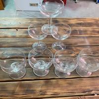 Set bicchieri coppette da frutta o gelato in vetro