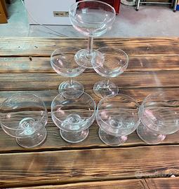 Set bicchieri coppette da frutta o gelato in vetro