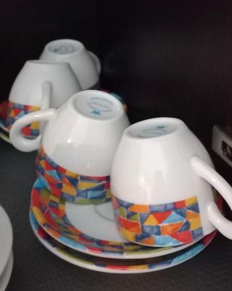 tazzine caffè con piattini Luzzati