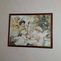 arte Quadro stampa angioletti puttini con cornice 