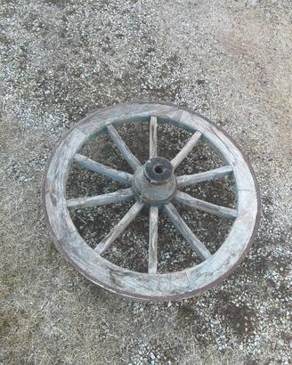 ruota di carro in legno 