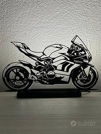 Ducati Panigale v4s silhouette lampada led