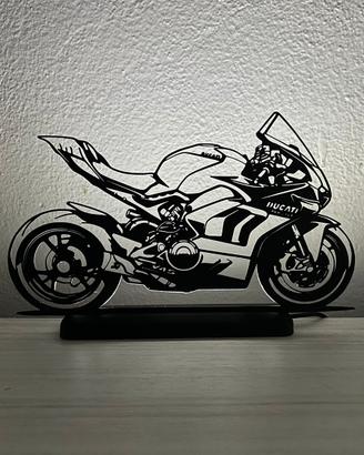 Ducati Panigale v4s silhouette lampada led