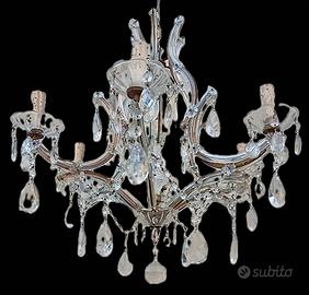 ANTICO LAMPADARIO MARIA TERESA 7 LUCI RESTAURATO