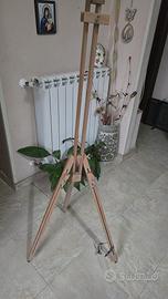 Cavalletto da pittura in legno regolabile