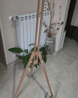 Cavalletto da pittura in legno regolabile