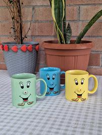 Tris Tazze Mug Vintage Faccine Royal Porcelain