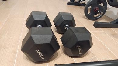 manubri palestra 27,5 kg gommati