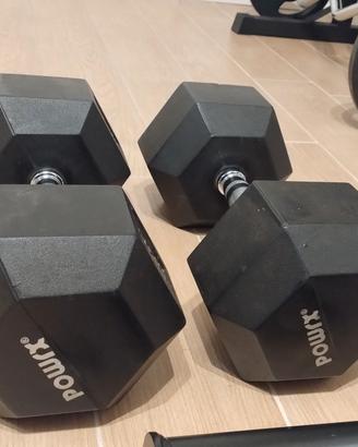 manubri palestra 27,5 kg gommati