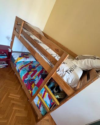 Letto a castello con materassi