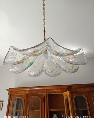 Lampadario in vetro artistico di pregio