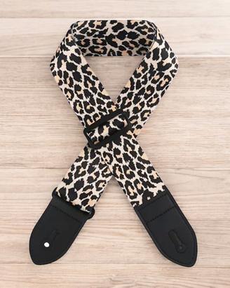 Tracolla cinta cinghia Leopardata chiara chitarra