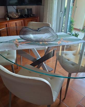 4 sedie in ecopelle Kuga della Bontempi