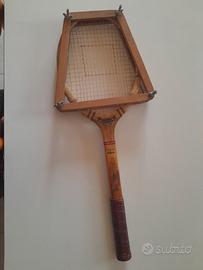 racchetta da tennis vintage collezione  in legno