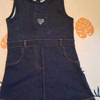 abito bambina jeans elasticizzato 
