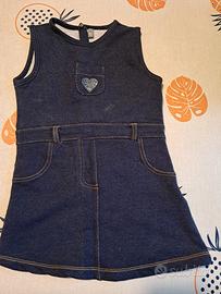 abito bambina jeans elasticizzato 