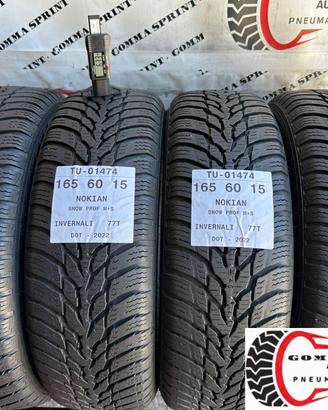 4 PNEUMATICI 165/60 R15 NOKIAN INVERNALI 75%