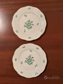 Set 2 piatti Herend Hungary dipinti a mano