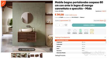 Mobile bagno con lavabo