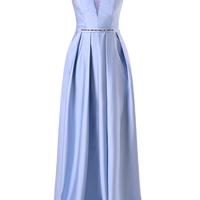 Abito lungo colore azzurro Rinascimento Atelier