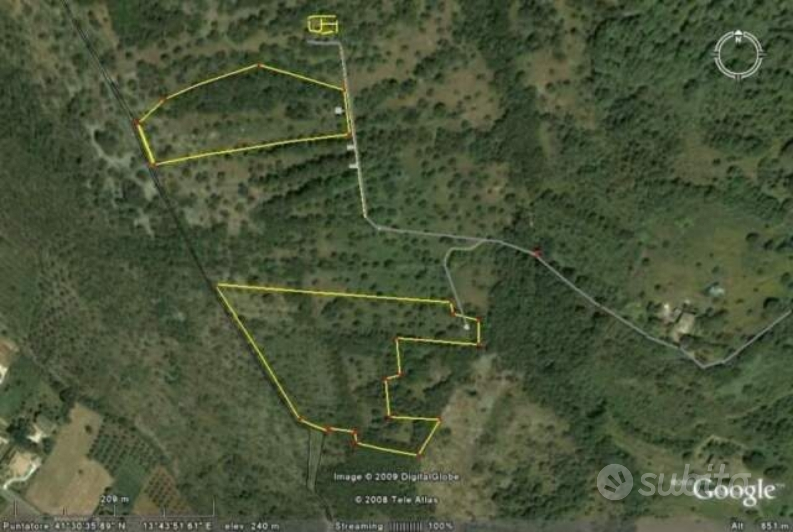 Terreno agricolo zona collinare: Uliveto + bosco - Vista 3