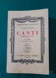 libro antico - giacomo leopardi - canti