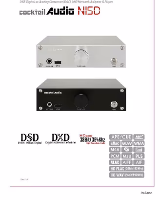 MANUALE ITALIANO istruzioni Cocktail Audio N15D