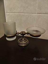 set porta sapone e spazzolino 
