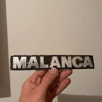 Targa vintage per serbatoio moto Malanca