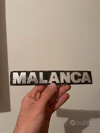 Targa vintage per serbatoio moto Malanca