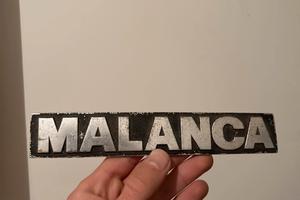 Targa vintage per serbatoio moto Malanca