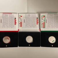 3 Monete Singole Nutella 5 euro Argento FDC