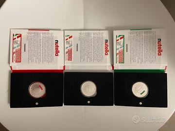 3 Monete Singole Nutella 5 euro Argento FDC