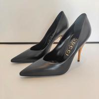 Gucci in pelle nera Tacco oro - Taglia 37,5
