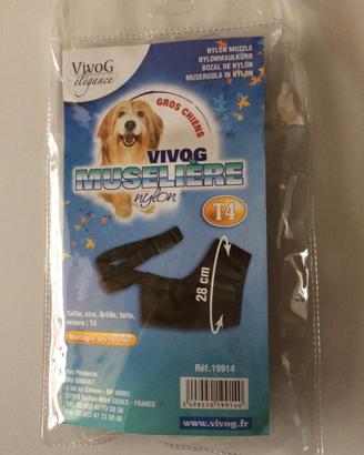 Museruola cane grossa taglia T4 Nylon giromuso28cm