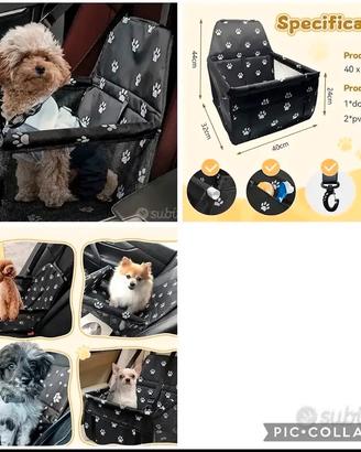Seggiolino auto per cani
