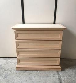 Mobile comò cassettiera in legno al grezzo