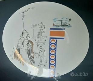 Scrofani Agostino piatto 1977 pesce cormorano