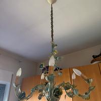 Lampadario classico 5 luci in ferro battuto