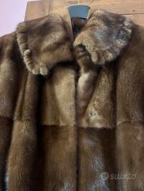 Cappotto in visone marrone