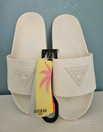Ciabatte  bianche a fascia Guess taglia 38