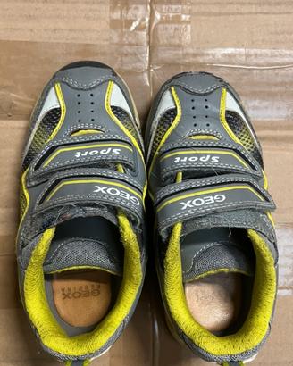 Sneakers Geox Respira bambino n. 26 grigio giallo
