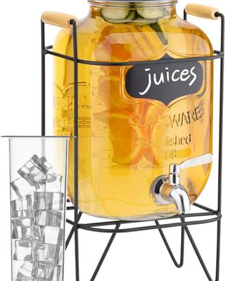 Dispenser per Bevande in Vetro 5 Litri Drink