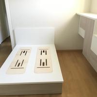 Letto piazza e mezza con materasso francese memory