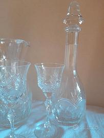 Bicchieri  cristallo vintage molati a mano 64pezzi