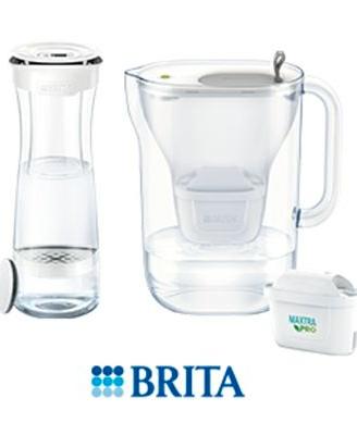 Nuovo Kit purificazione acqua Brita caraffa+bottig