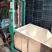 Muletto per uva brentone vasca acciaio inox