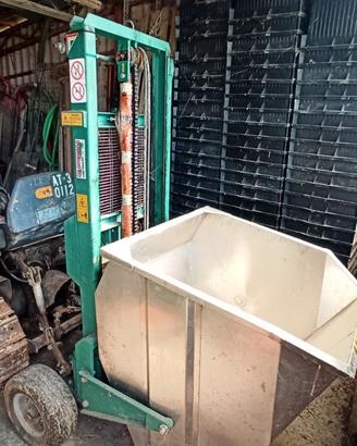 Muletto per uva brentone vasca acciaio inox